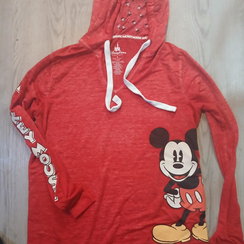 Disney Mickey Mouse Red Disney Parks Hoodie